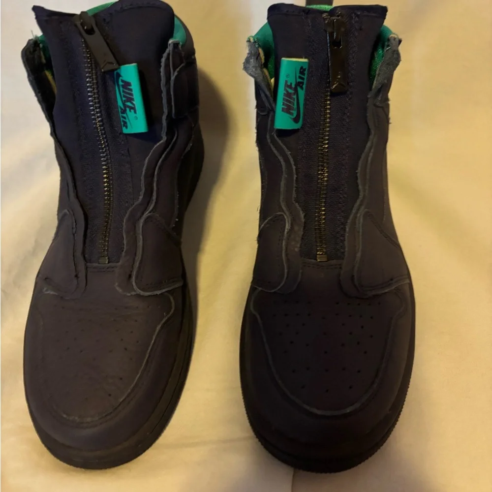 NWOT Nike Air Jordan 1 Dark Navy and Aqua Zip UPS - Picture 3 of 8